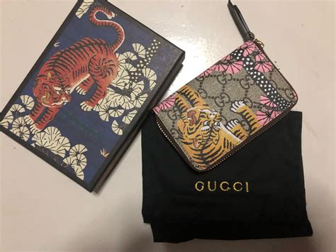 gucci bengal tiger card holder|Gucci bengal tiger supreme wallet.